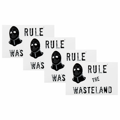 Rule The Wasteland logo sticker 4 Pack